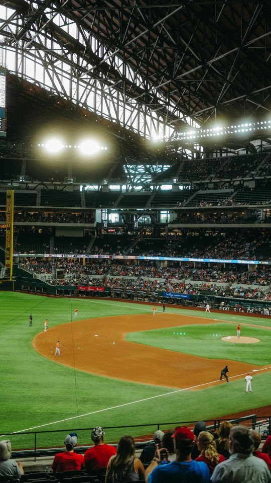 a baseball stadium with a full crowd